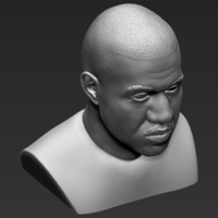 Kanye West bust 3D printing ready stl obj - Thumbnail 12
