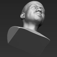 Kanye West bust 3D printing ready stl obj - Thumbnail 14