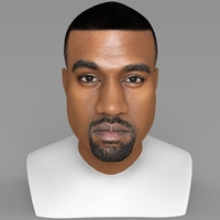 Small Kanye West bust ready for full color 3D printing 3D Printing 231776