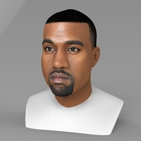 Kanye West bust ready for full color 3D printing - Thumbnail 2