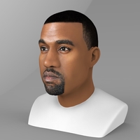 Kanye West bust ready for full color 3D printing - Thumbnail 3
