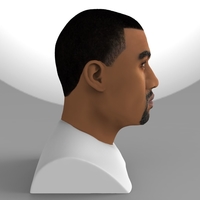 Kanye West bust ready for full color 3D printing - Thumbnail 4