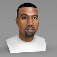 Kanye West bust ready for full color 3D printing - Thumbnail 6