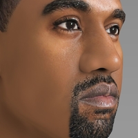 Kanye West bust ready for full color 3D printing - Thumbnail 7