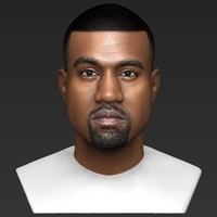 Kanye West bust ready for full color 3D printing - Thumbnail 8