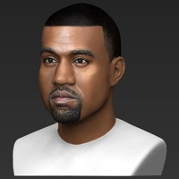 Kanye West bust ready for full color 3D printing - Thumbnail 9