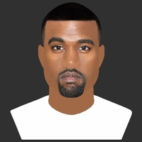 Kanye West bust ready for full color 3D printing - Thumbnail 10