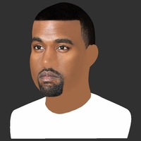 Kanye West bust ready for full color 3D printing - Thumbnail 11