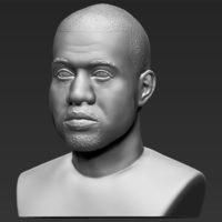 Kanye West bust ready for full color 3D printing - Thumbnail 13
