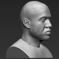 Kanye West bust ready for full color 3D printing - Thumbnail 16