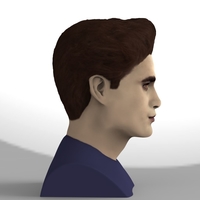 Edward Cullen Twilight Pattinson bust full color 3D printing - Thumbnail 4