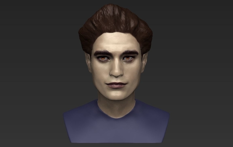 Edward Cullen Twilight Pattinson bust full color 3D printing 3D Print 231821