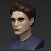 Edward Cullen Twilight Pattinson bust full color 3D printing - Thumbnail 10