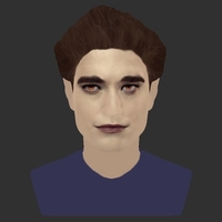 Edward Cullen Twilight Pattinson bust full color 3D printing - Thumbnail 11