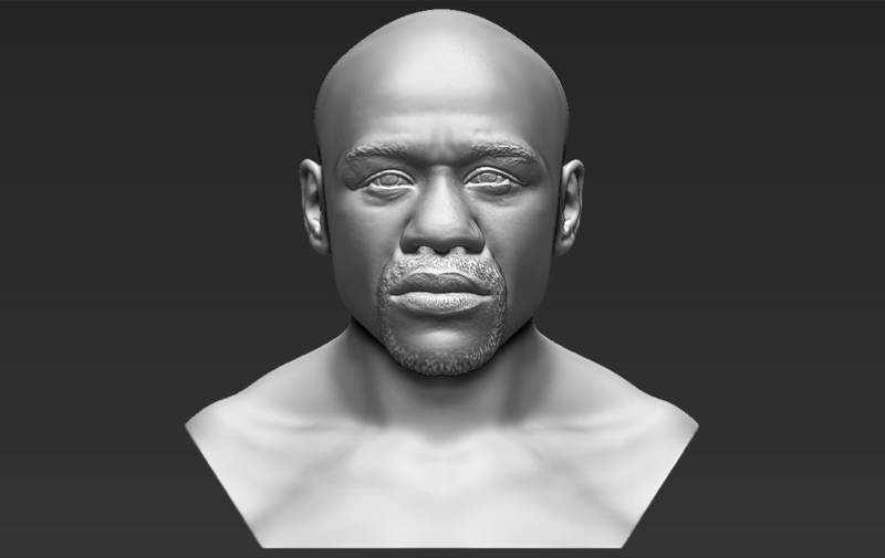 Floyd Mayweather bust 3D printing ready stl obj