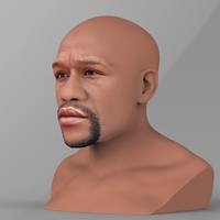 Floyd Mayweather bust ready for full color 3D printing - Thumbnail 3