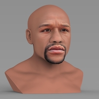 Floyd Mayweather bust ready for full color 3D printing - Thumbnail 6