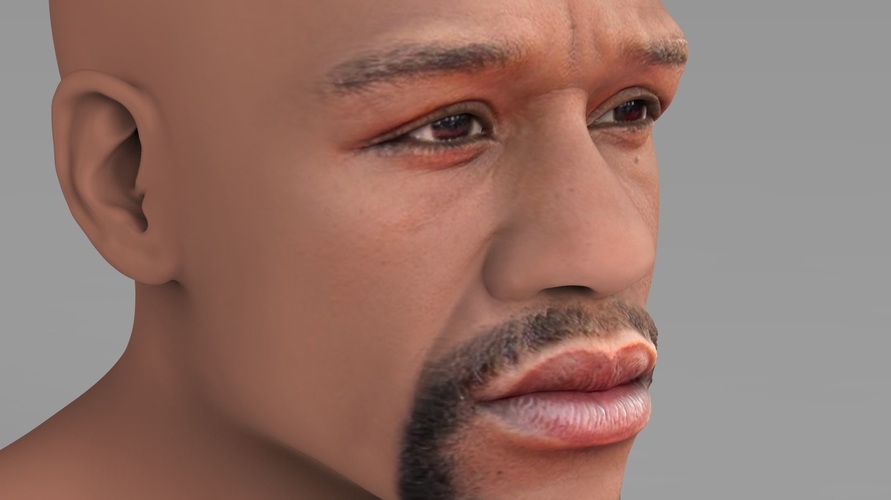 Floyd Mayweather bust ready for full color 3D printing 3D Print 231860