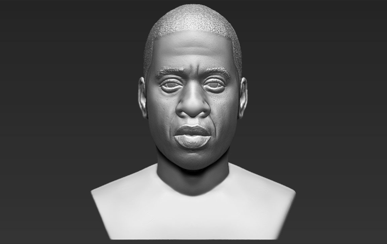 Jay-Z bust 3D printing ready stl obj