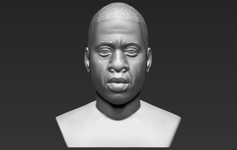 Jay-Z bust 3D printing ready stl obj