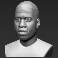 Jay-Z bust 3D printing ready stl obj - Thumbnail 2