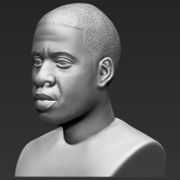 Jay-Z bust 3D printing ready stl obj - Thumbnail 3