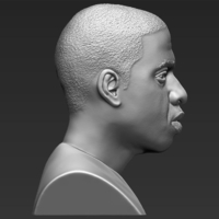 Jay-Z bust 3D printing ready stl obj - Thumbnail 5