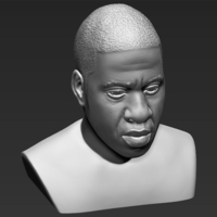 Jay-Z bust 3D printing ready stl obj - Thumbnail 8