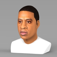 Jay-Z bust ready for full color 3D printing - Thumbnail 2
