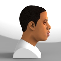 Jay-Z bust ready for full color 3D printing - Thumbnail 6