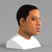 Jay-Z bust ready for full color 3D printing - Thumbnail 7