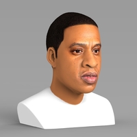 Jay-Z bust ready for full color 3D printing - Thumbnail 8