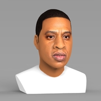 Jay-Z bust ready for full color 3D printing - Thumbnail 9