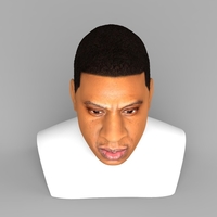 Jay-Z bust ready for full color 3D printing - Thumbnail 10