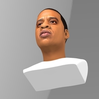 Jay-Z bust ready for full color 3D printing - Thumbnail 13