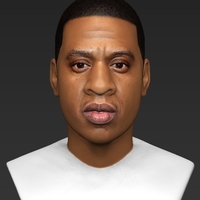 Jay-Z bust ready for full color 3D printing - Thumbnail 14
