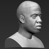 Jay-Z bust ready for full color 3D printing - Thumbnail 19
