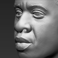Jay-Z bust ready for full color 3D printing - Thumbnail 22