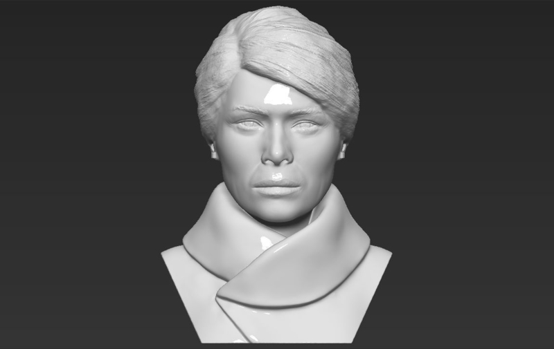 Melania Trump bust 3D printing ready stl obj
