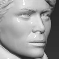 Melania Trump bust 3D printing ready stl obj - Thumbnail 11
