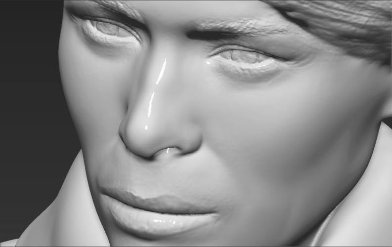 Melania Trump bust ready for full color 3D printing 3D Print 231956