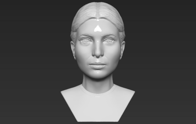 Ivanka Trump bust 3D printing ready stl obj