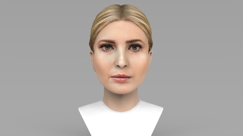 Ivanka Trump bust ready for full color 3D printing