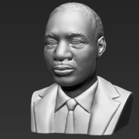Martin Luther King bust 3D printing ready stl obj - Thumbnail 2