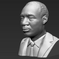 Martin Luther King bust 3D printing ready stl obj - Thumbnail 3