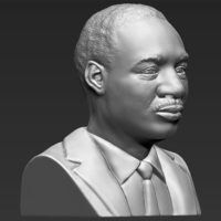 Martin Luther King bust 3D printing ready stl obj - Thumbnail 8