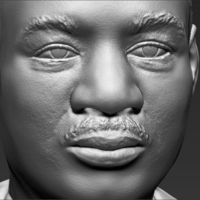 Martin Luther King bust 3D printing ready stl obj - Thumbnail 10
