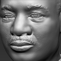 Martin Luther King bust 3D printing ready stl obj - Thumbnail 11