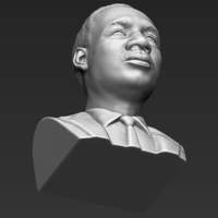 Martin Luther King bust 3D printing ready stl obj - Thumbnail 18