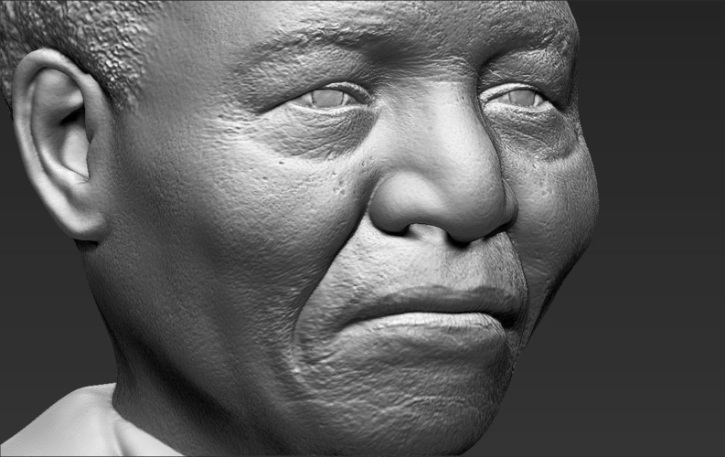 Nelson Mandela bust 3D printing ready stl obj 3D Print 232034